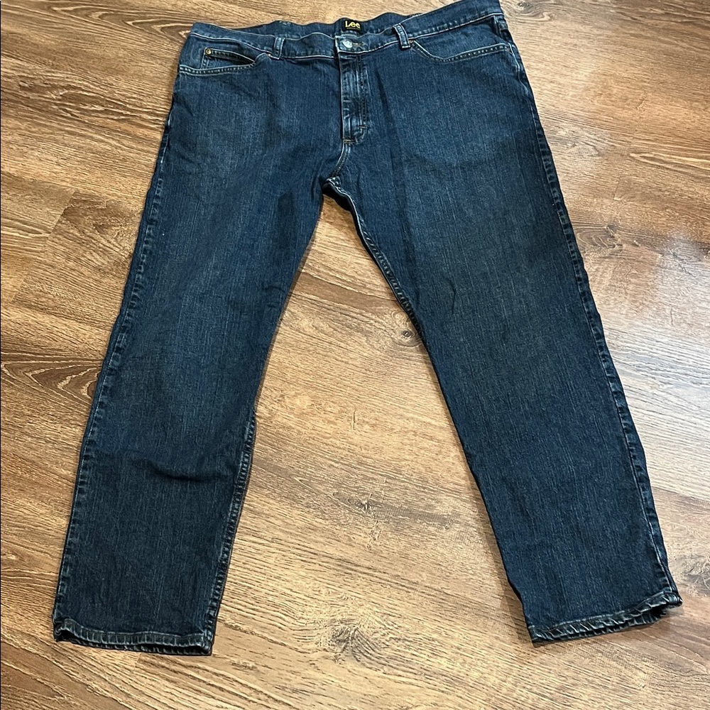 40 X 31 MEN JEANS-Lee Dark Blue Denim Reg fit Jeans 1021